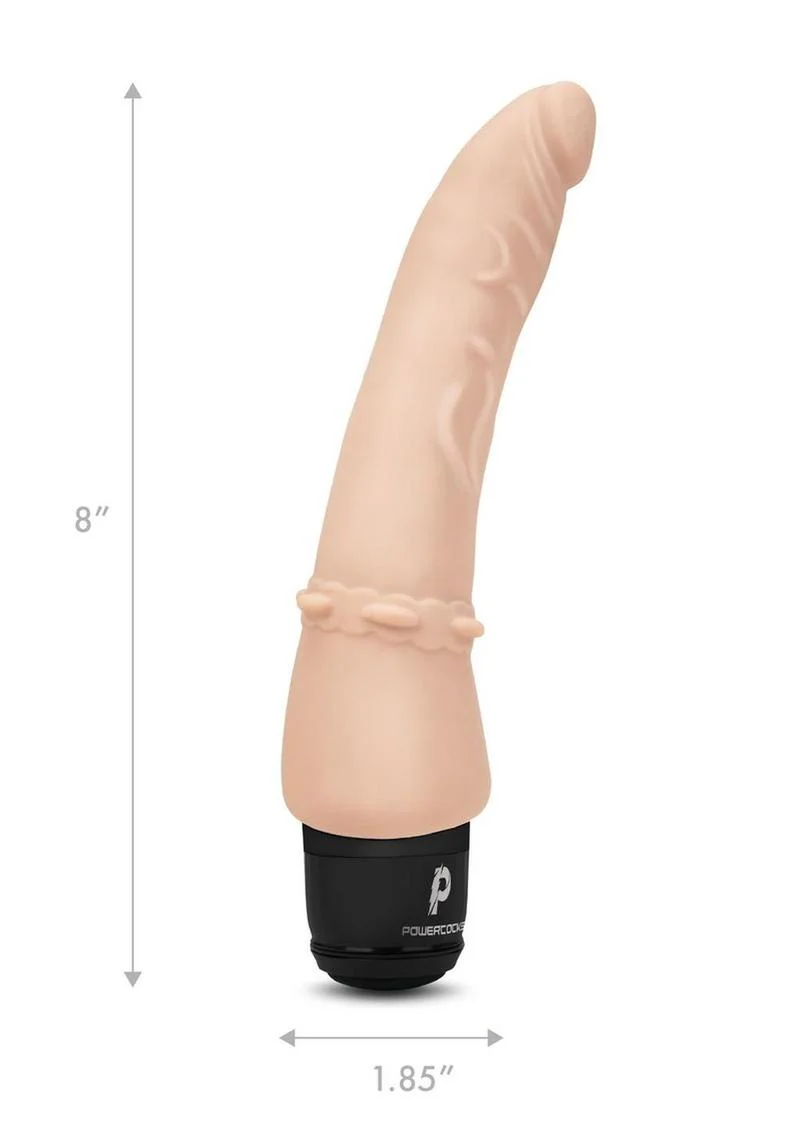 Powercocks Silicone Rechargeable Slim Anal Realistic Vibrator - Image 14