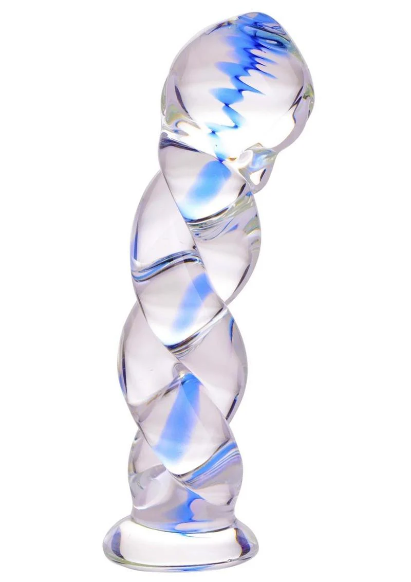 Prisms Soma Twisted Glass 5.75in Dildo - Image 3