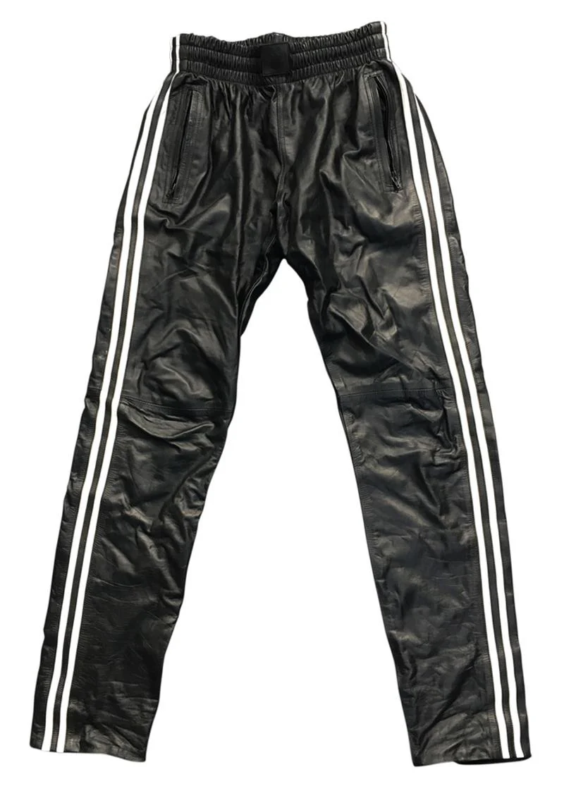 Prowler Red Leather Joggers - Image 6