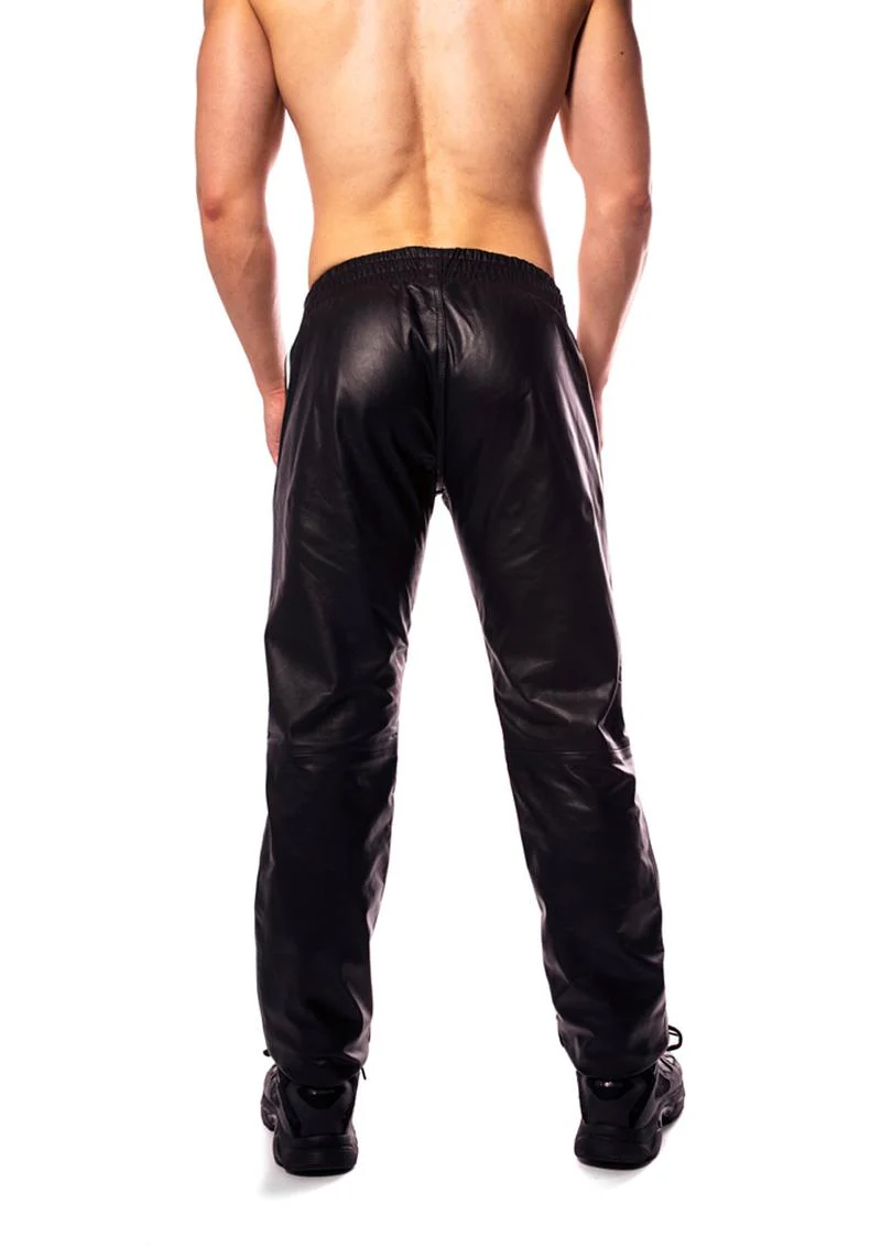 Prowler Red Leather Joggers - Image 9