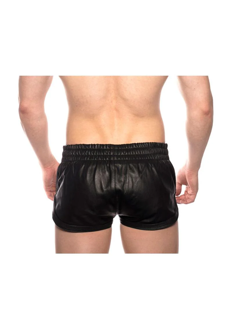 Prowler Red Leather Sport Shorts - Image 25