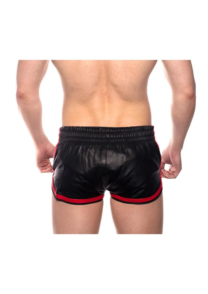 Prowler Red Leather Sport Shorts - Image 27