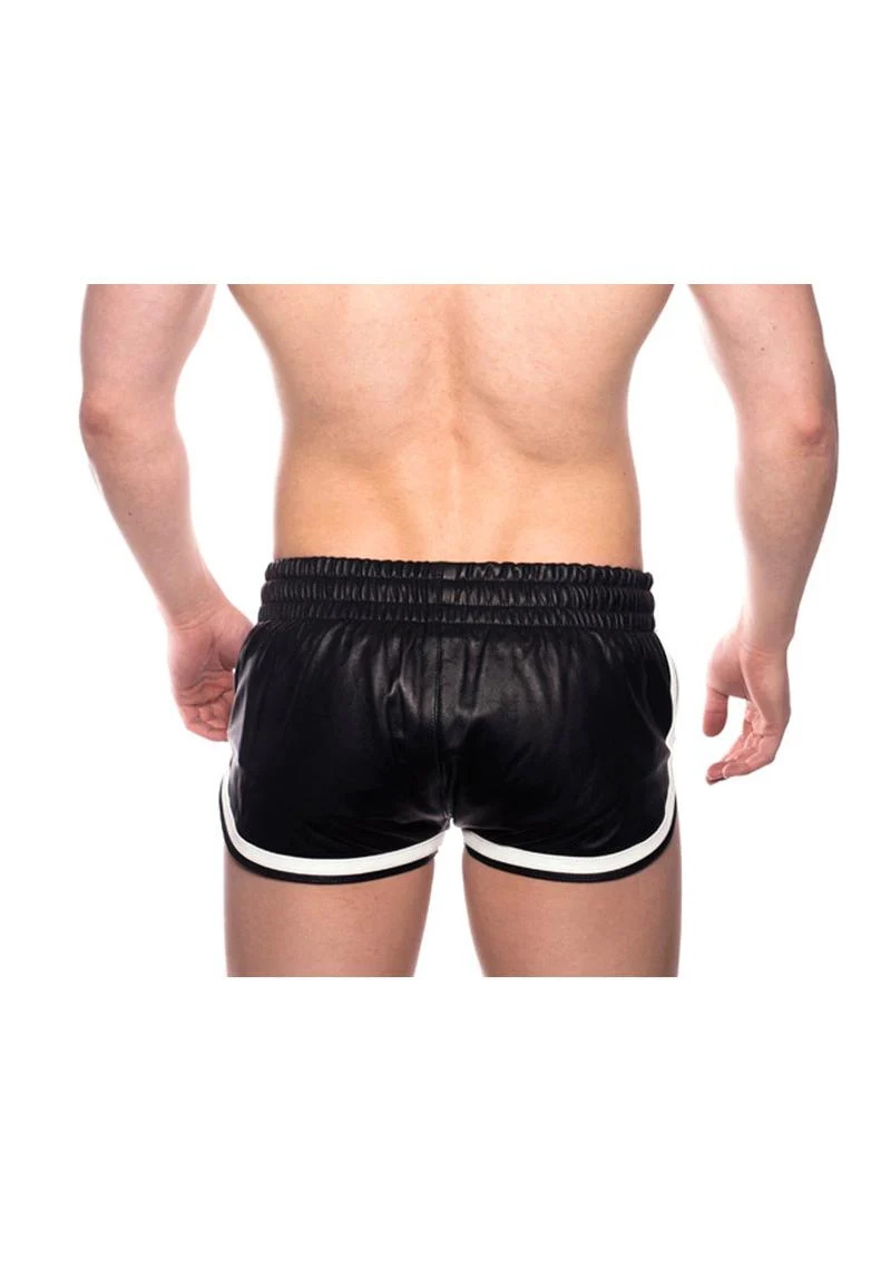 Prowler Red Leather Sport Shorts - Image 32