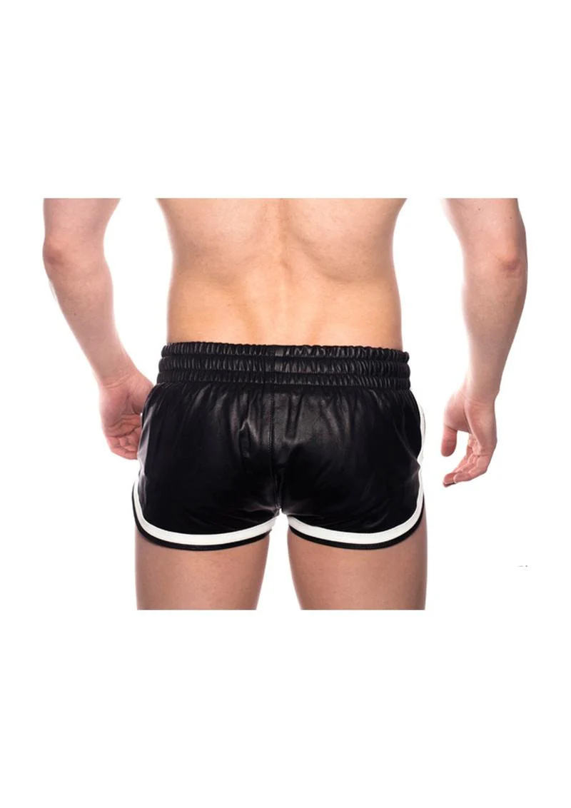 Prowler Red Leather Sport Shorts - Image 36