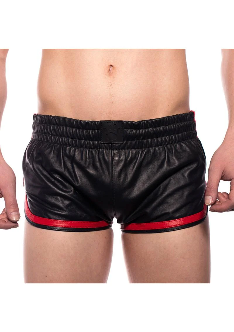 Prowler Red Leather Sport Shorts - Image 9