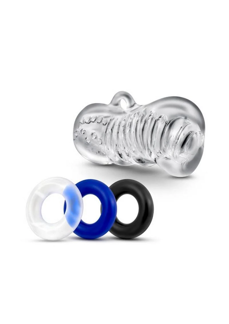 Quickie Kit Jerk Off Masturbator and Cock Rings - Multiple - Image 3
