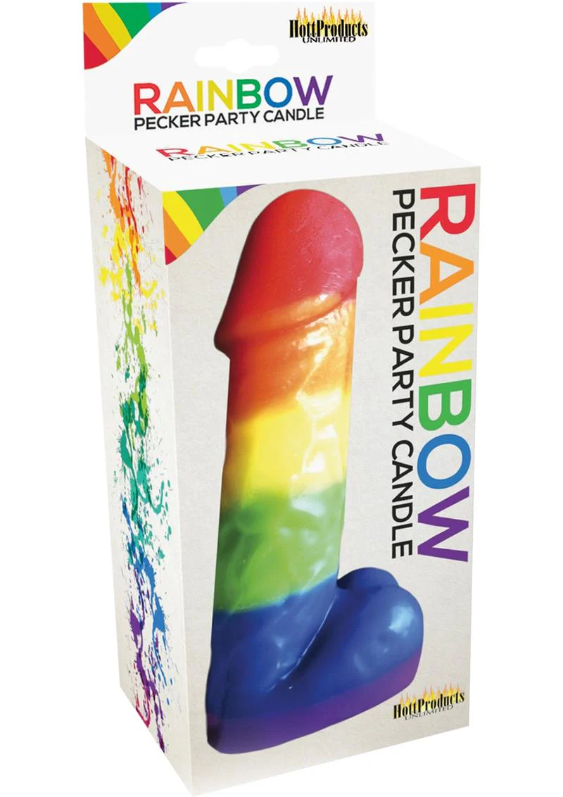 Rainbow Pecker Party Candle - Image 2