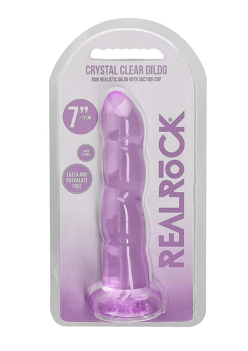 Realrock Crystal Clear Non Realistic Dildo with Suction Cup - Image 13