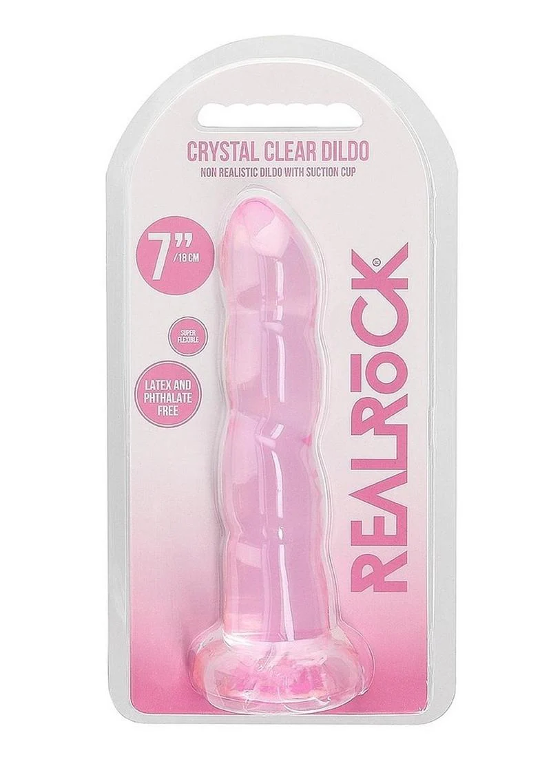 Realrock Crystal Clear Non Realistic Dildo with Suction Cup - Image 16