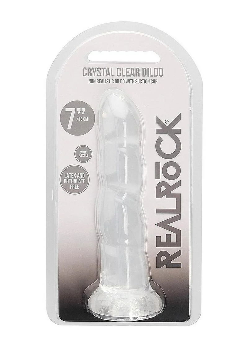 Realrock Crystal Clear Non Realistic Dildo with Suction Cup - Image 19