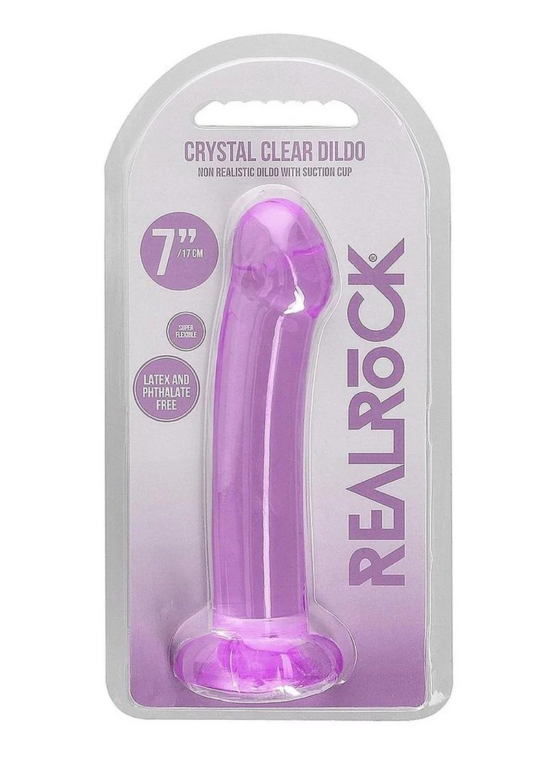 Realrock Crystal Clear Non Realistic Dildo with Suction Cup - Image 22
