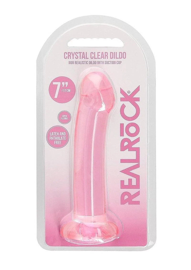 Realrock Crystal Clear Non Realistic Dildo with Suction Cup - Image 25
