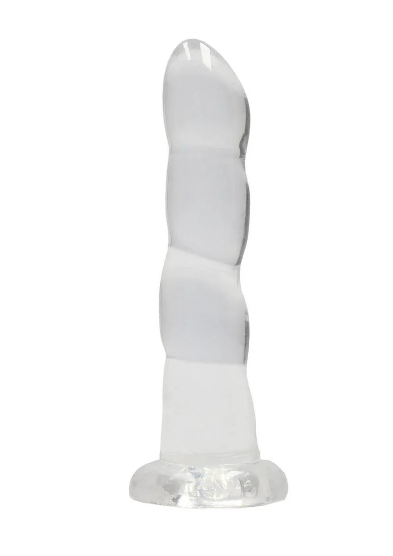 Realrock Crystal Clear Non Realistic Dildo with Suction Cup - Image 3