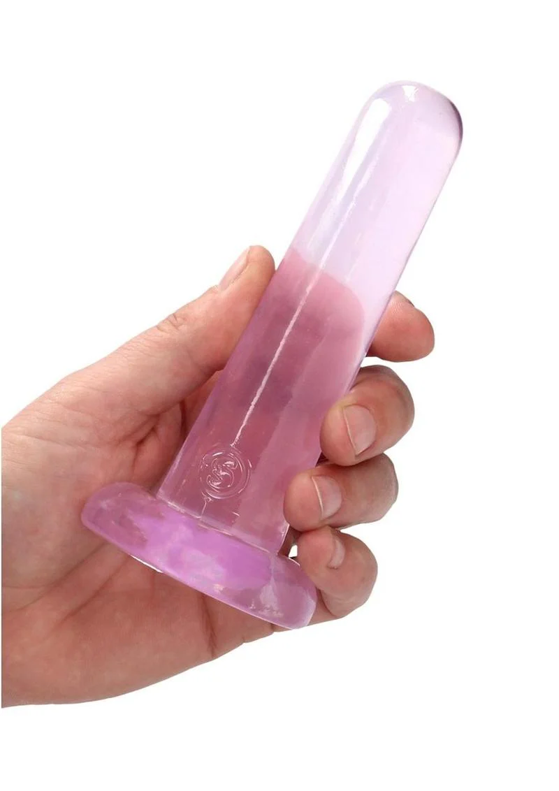 Realrock Crystal Clear Non Realistic Dildo with Suction Cup - Image 36