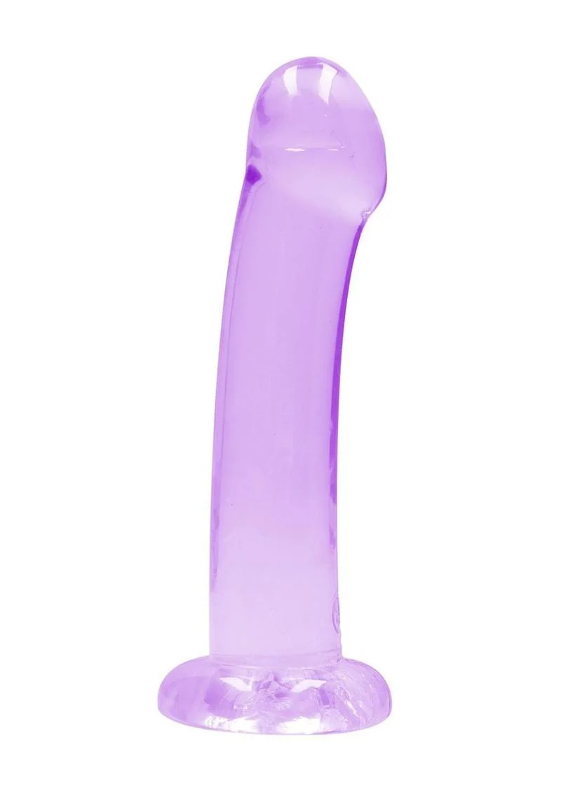 Realrock Crystal Clear Non Realistic Dildo with Suction Cup - Image 4