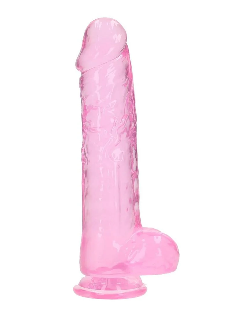 Realrock Crystal Clear Realistic Dildo with Balls - Image 2