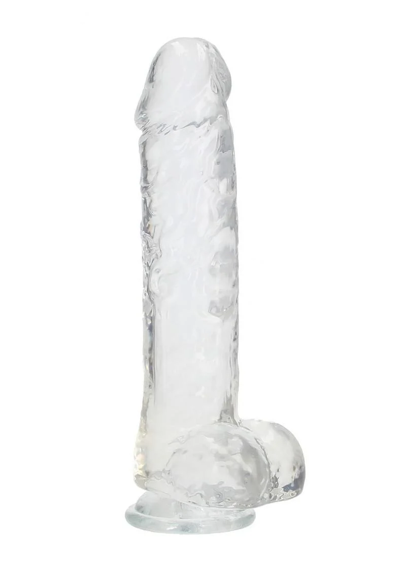 Realrock Crystal Clear Realistic Dildo with Balls - Image 3