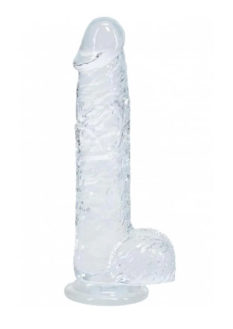 Realrock Crystal Clear Realistic Dildo with Balls - Image 4