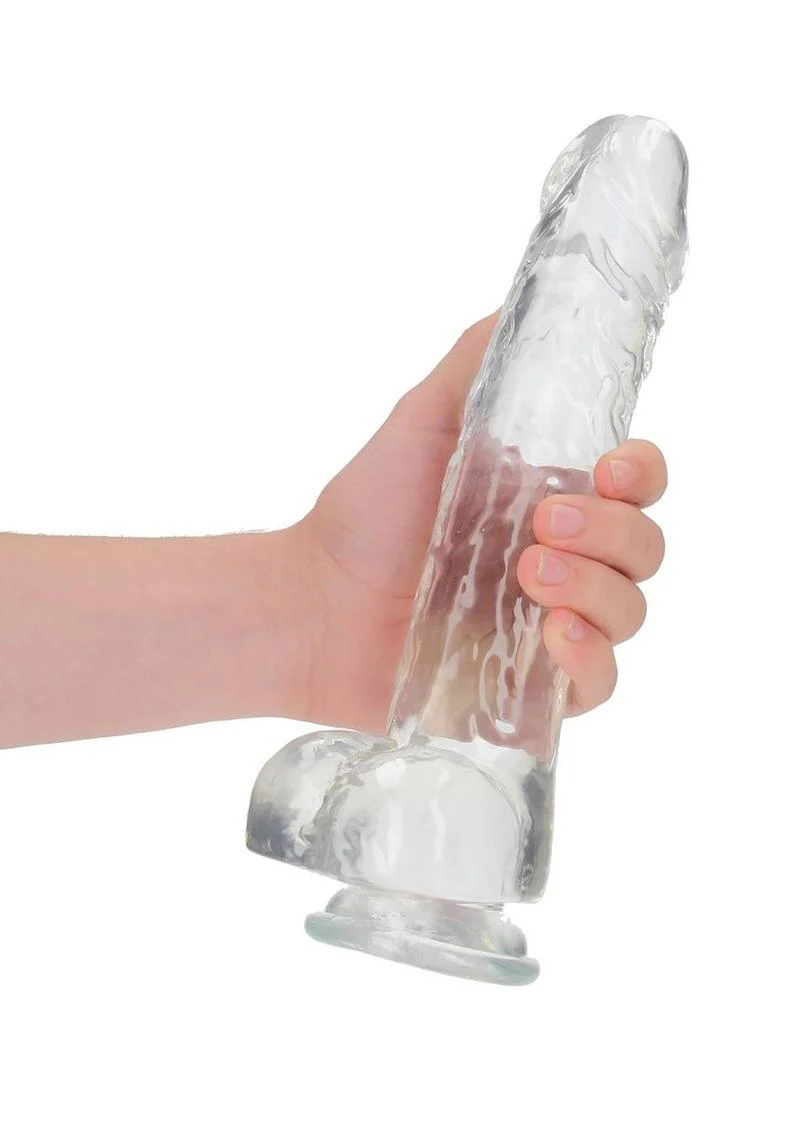 Realrock Crystal Clear Realistic Dildo with Balls - Image 12