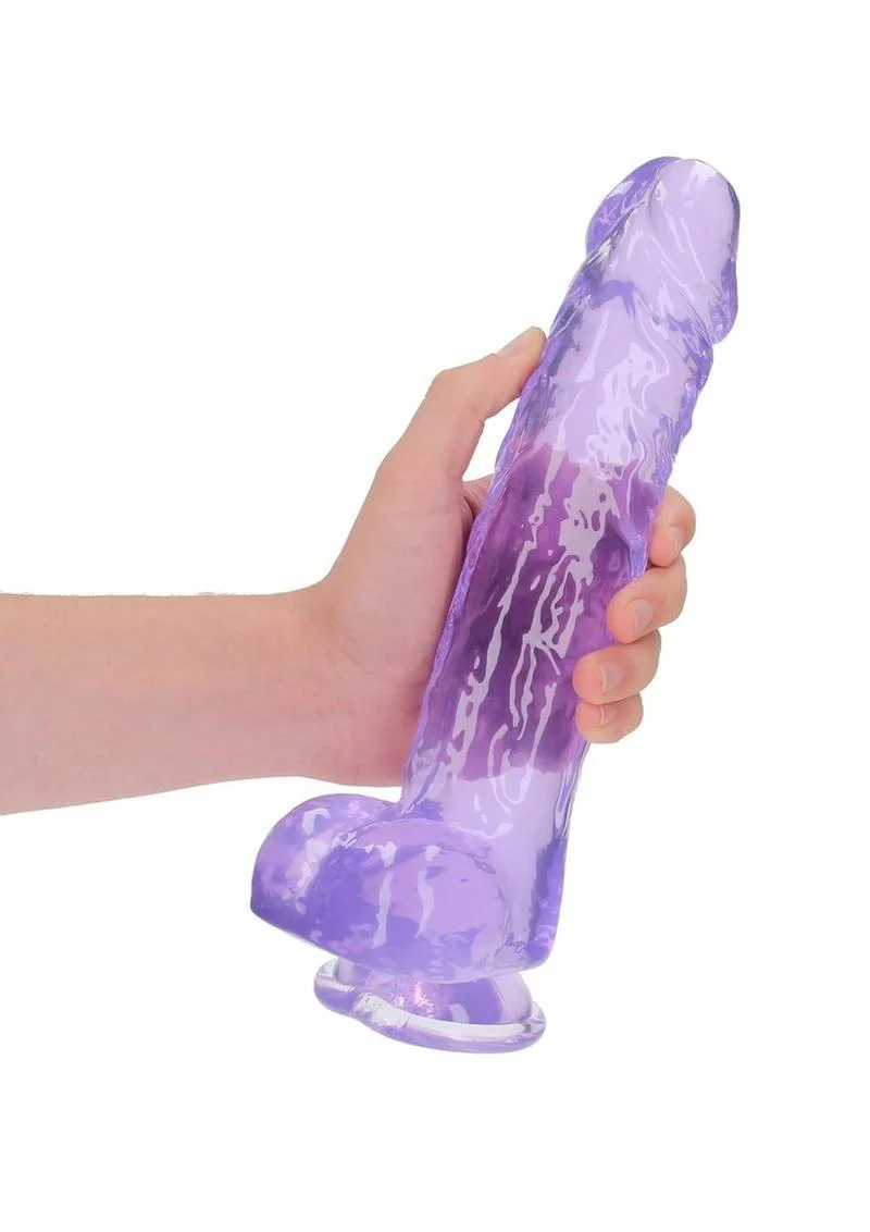 Realrock Crystal Clear Realistic Dildo with Balls - Image 6