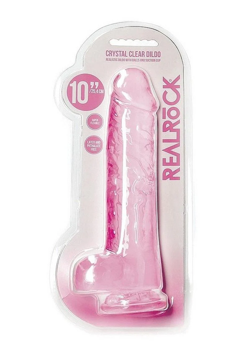 Realrock Crystal Clear Realistic Dildo with Balls - Image 7