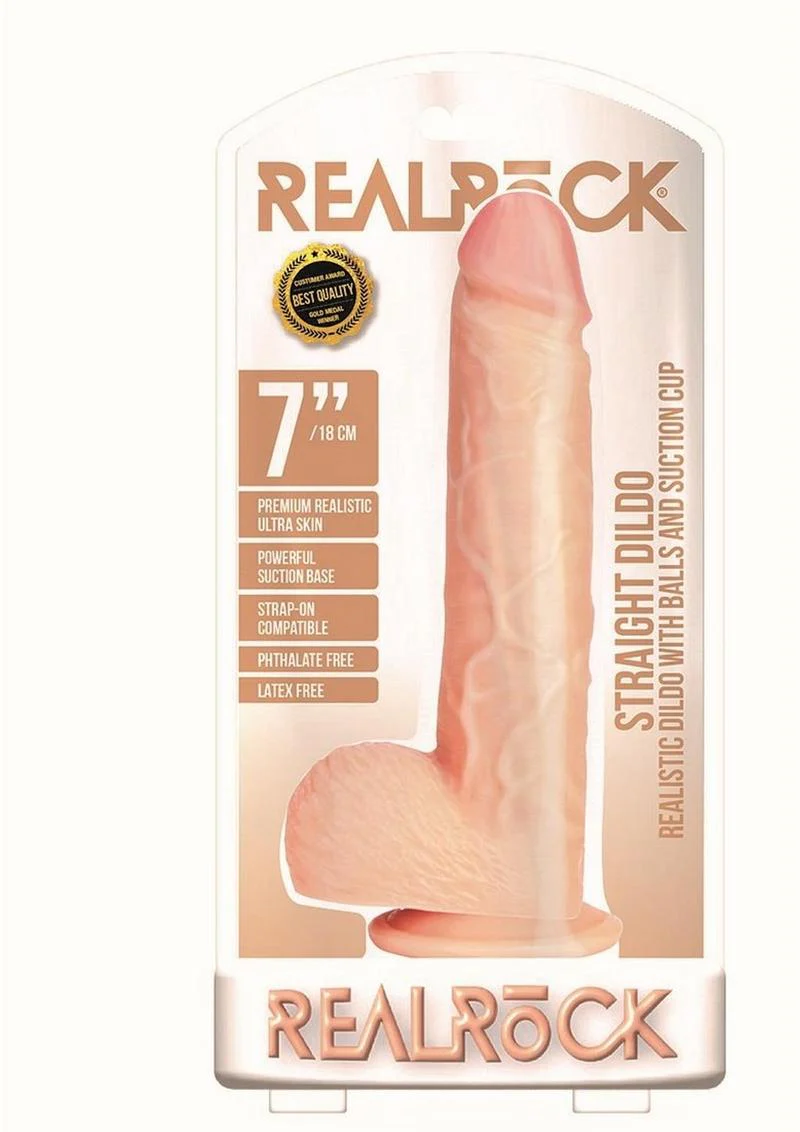 Realrock Straight Realistic Dildo with Balls and Suction Cup - Image 31