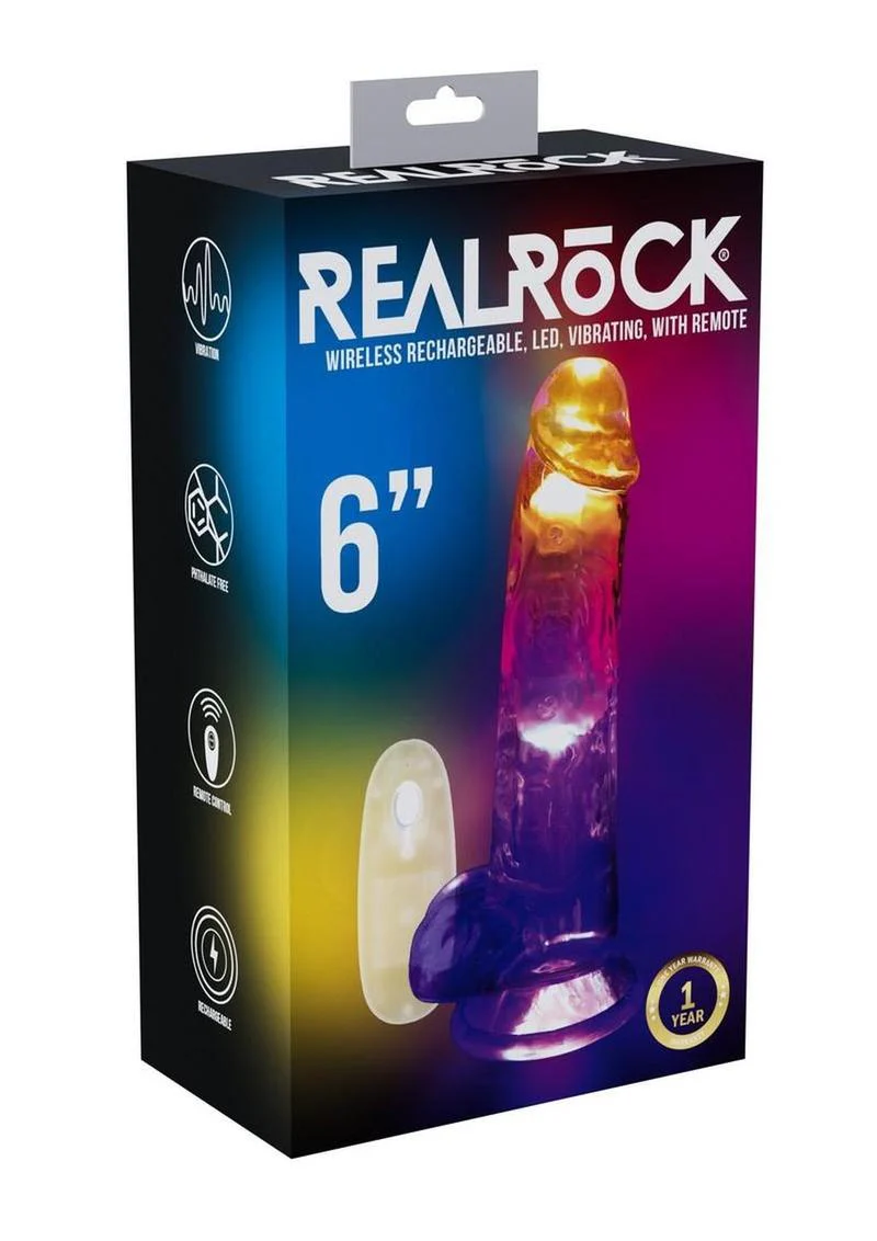 Realrock Vibrating Led Wireless Rechargeable Remote Control Cock with Balls - Image 4