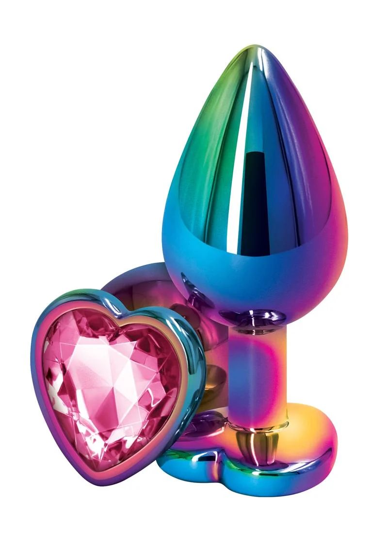 Rear Assets Multicolor Heart Anal Plug - Image 2