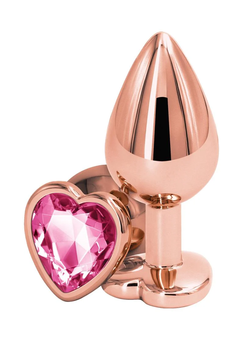 Rear Assets Rose Gold Heart Anal Plug - Image 2