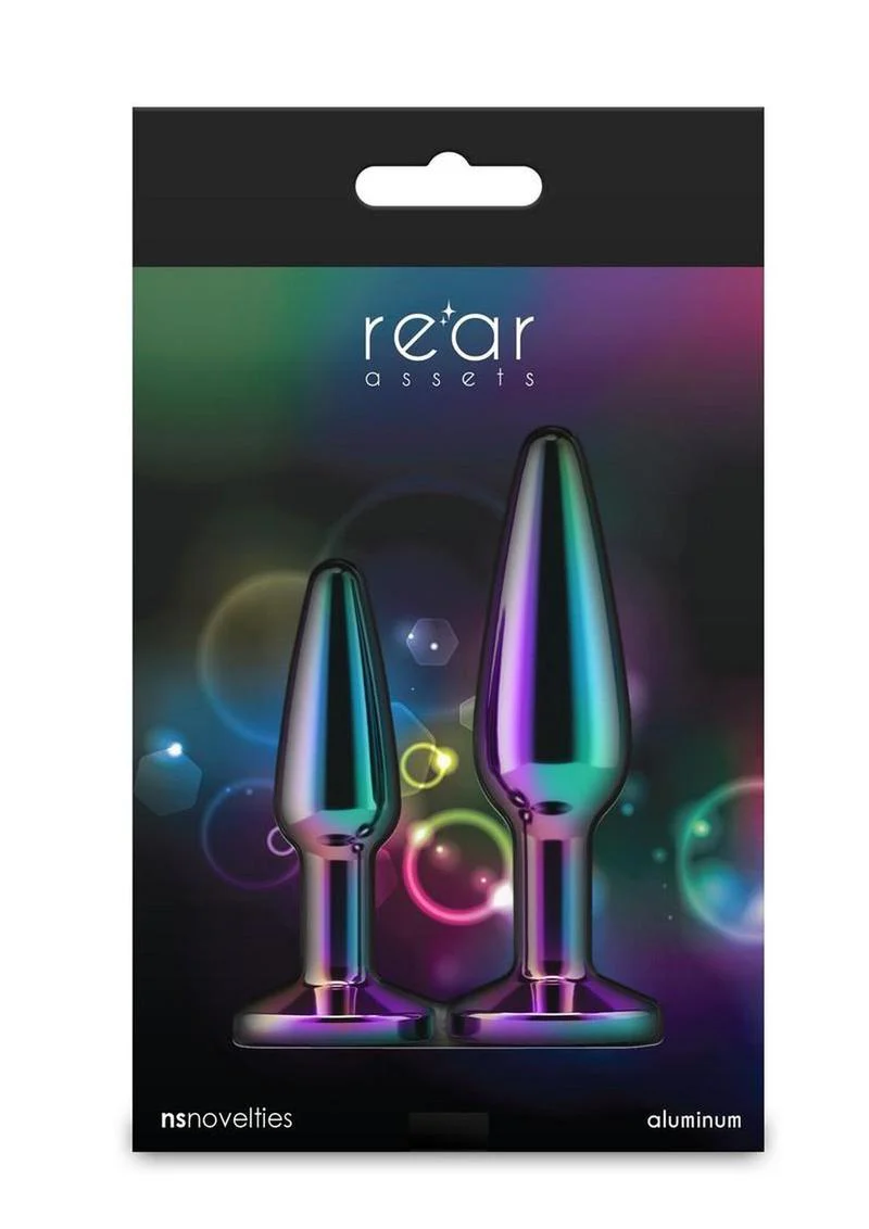 Rear Assets Tapered Trainer Chrome Plated Anal Plugs Kit - Image 11
