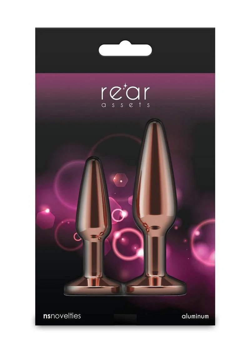 Rear Assets Tapered Trainer Chrome Plated Anal Plugs Kit - Image 14