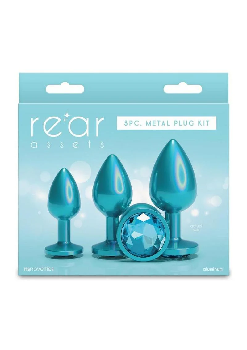 Rear Assets Tapered Trainer Chrome Plated Anal Plugs Kit - Image 18