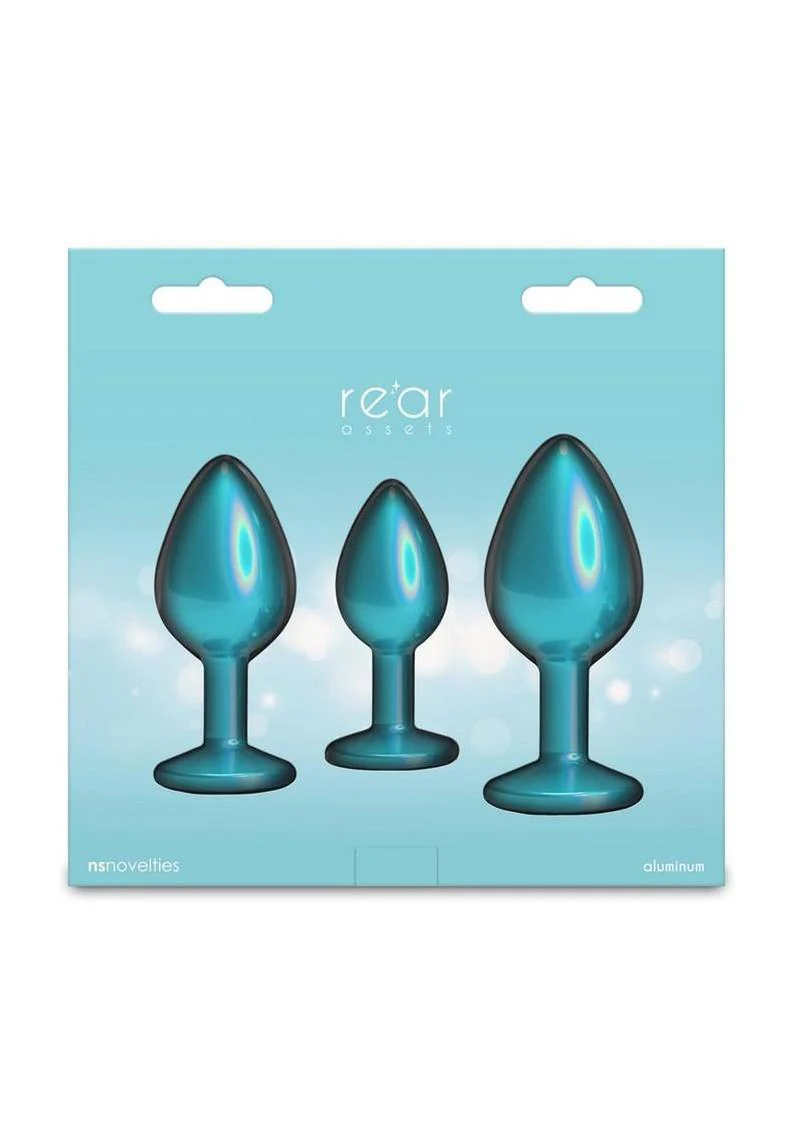 Rear Assets Tapered Trainer Chrome Plated Anal Plugs Kit - Image 20