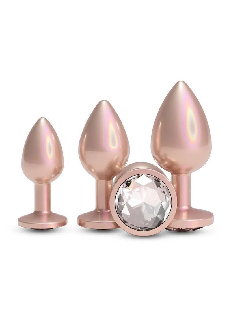 Rear Assets Tapered Trainer Chrome Plated Anal Plugs Kit - Image 4