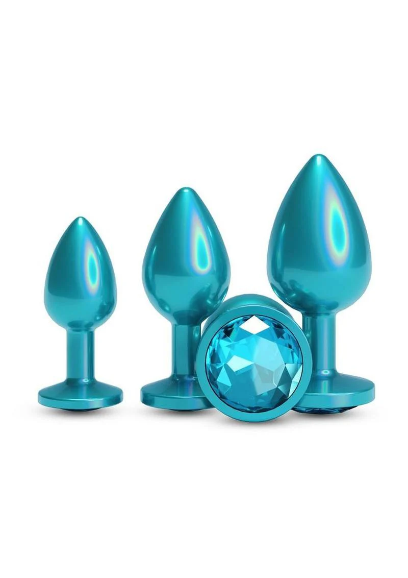 Rear Assets Tapered Trainer Chrome Plated Anal Plugs Kit - Image 5