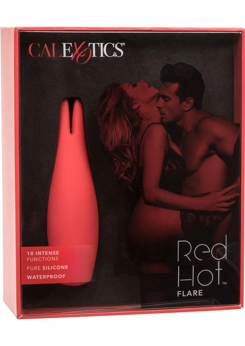 Red Hot Flare USB Rechargeable Silicone Massager Waterproof - Image 2