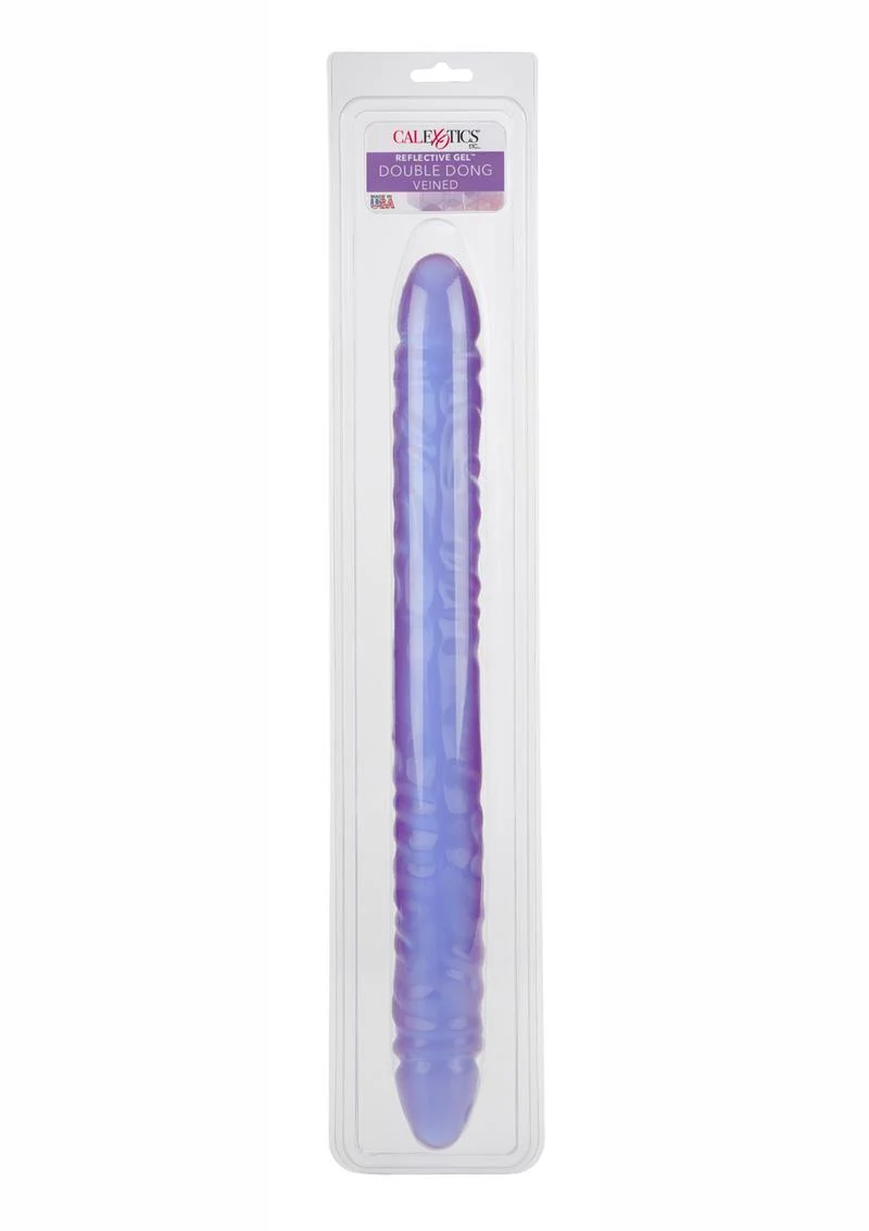 Reflective Gel Veined Double Dildo - Image 6