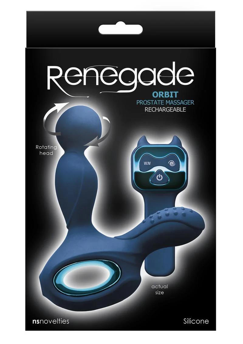 Renegade Orbit Rechargeable Silicone Vibrating Rotating Heated Prostate Stimulator with Remote Control - Image 2