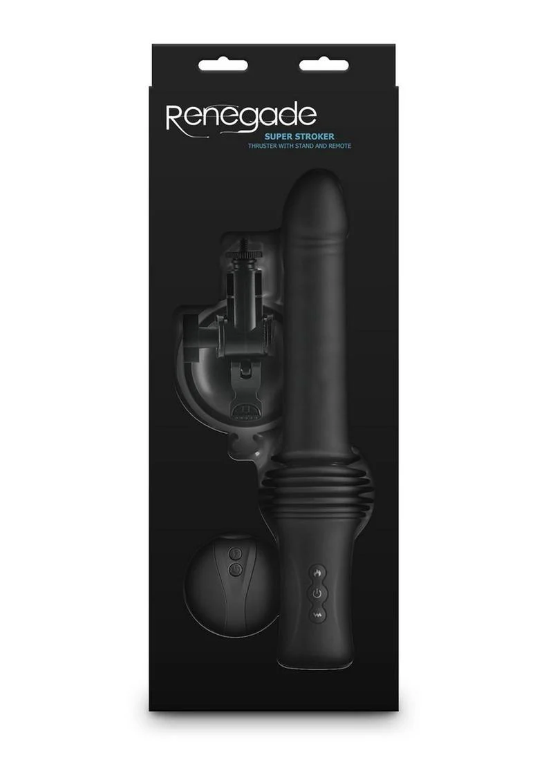 Renegade Super Stroker Rechargeable Silicone Thrusting Vibrator with Suction Cup - Image 4