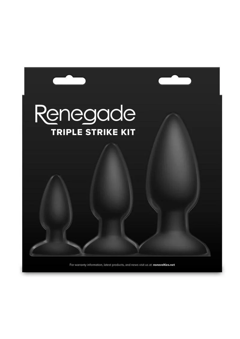 Renegade Triple Strike Silicone Anal Plug Kit - Image 4