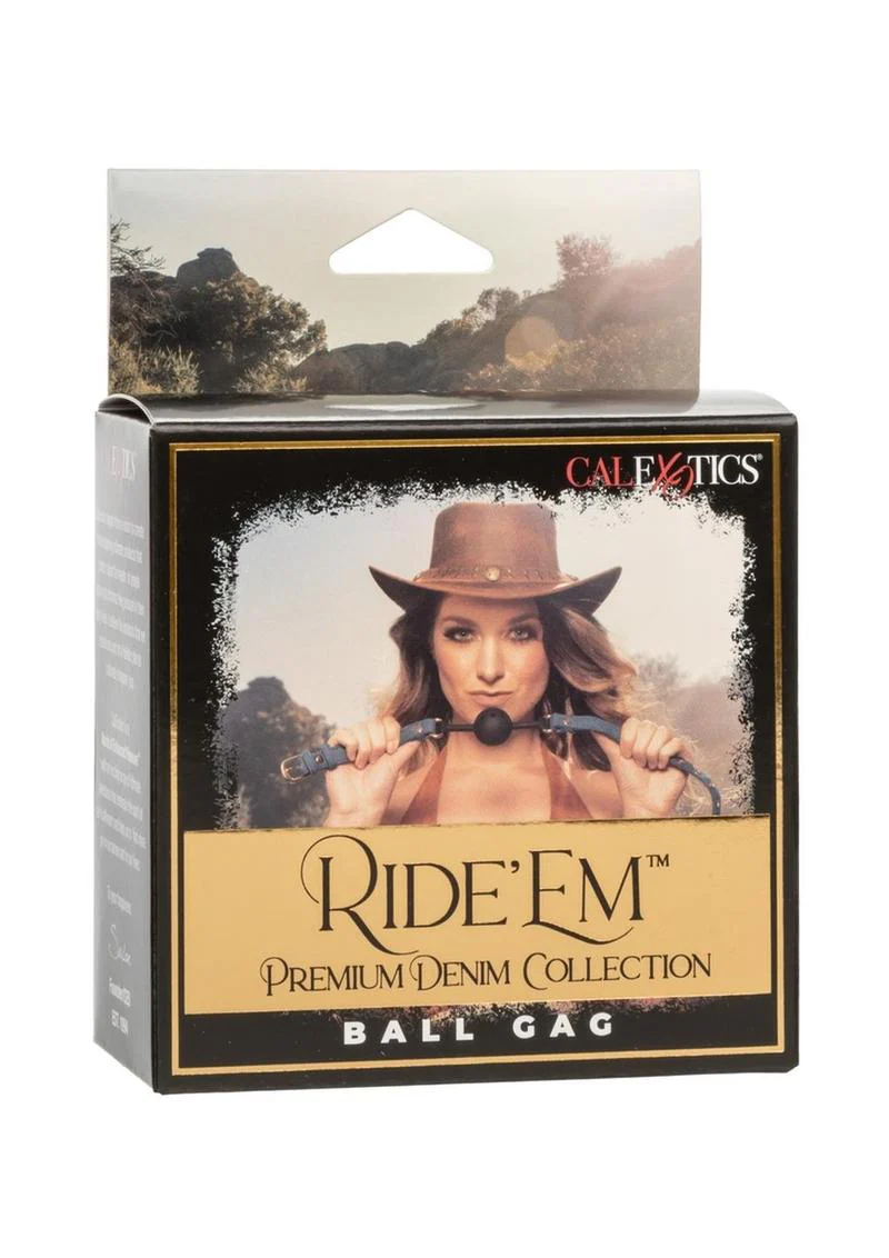 Ride 'Em Premium Denim Collection Ball Gag - Image 2