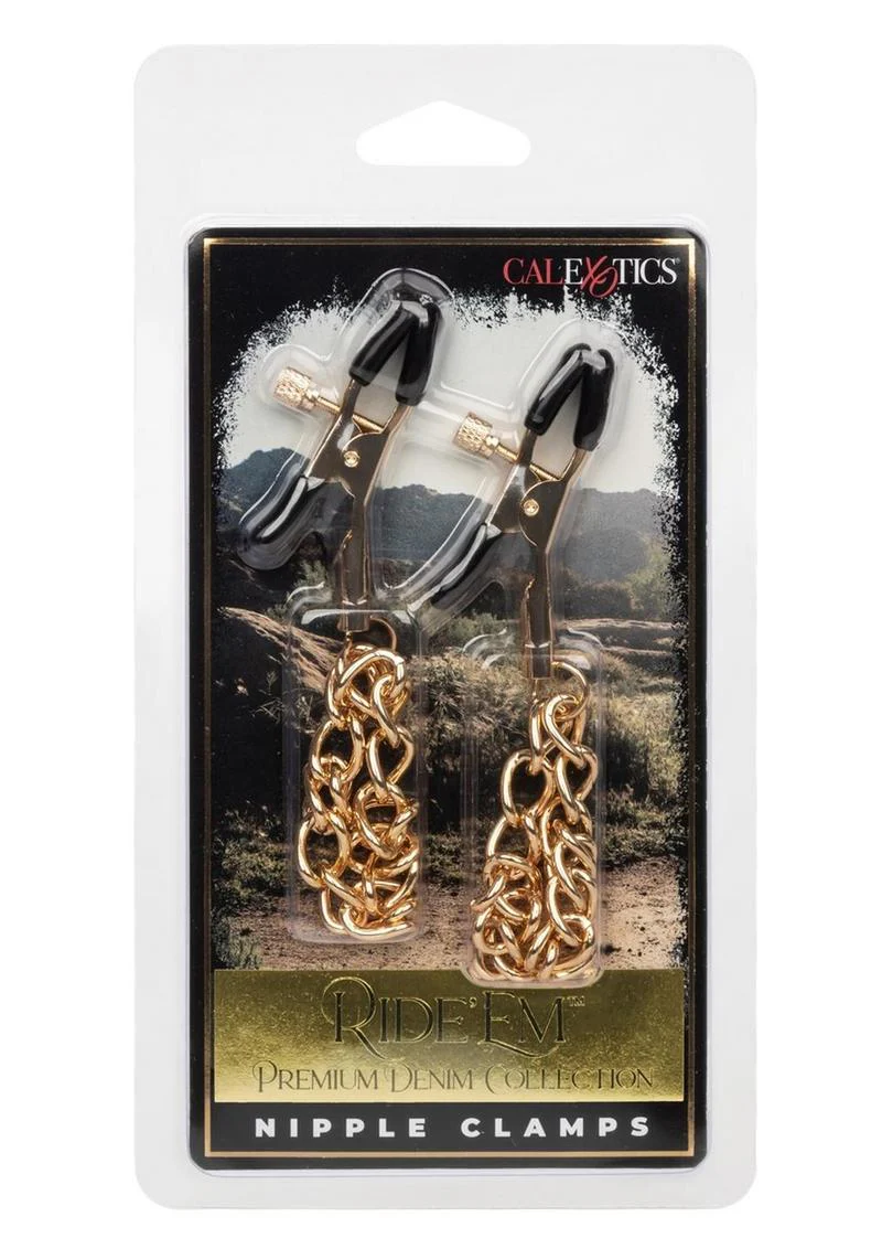 Ride 'Em Premium Denim Collection Nipple Clamps - Image 2