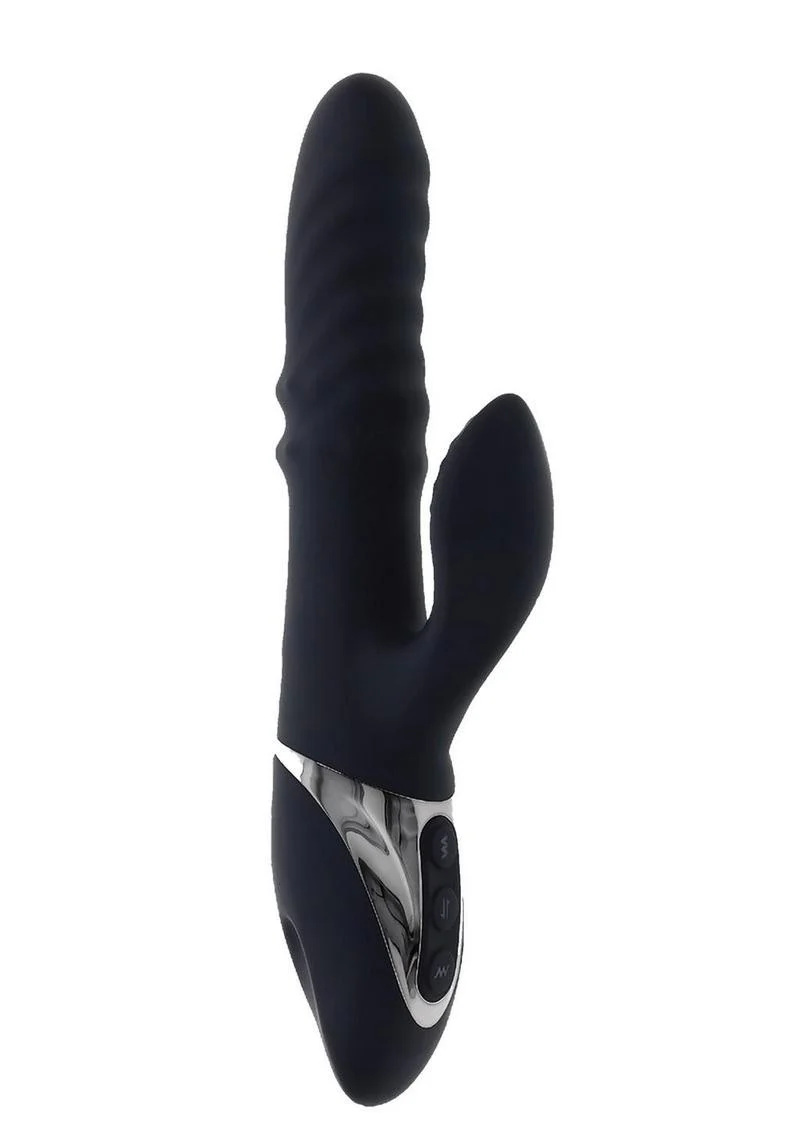 Ring It Home Silicone Rechargeable Vibrator with Clitoral Stimulator