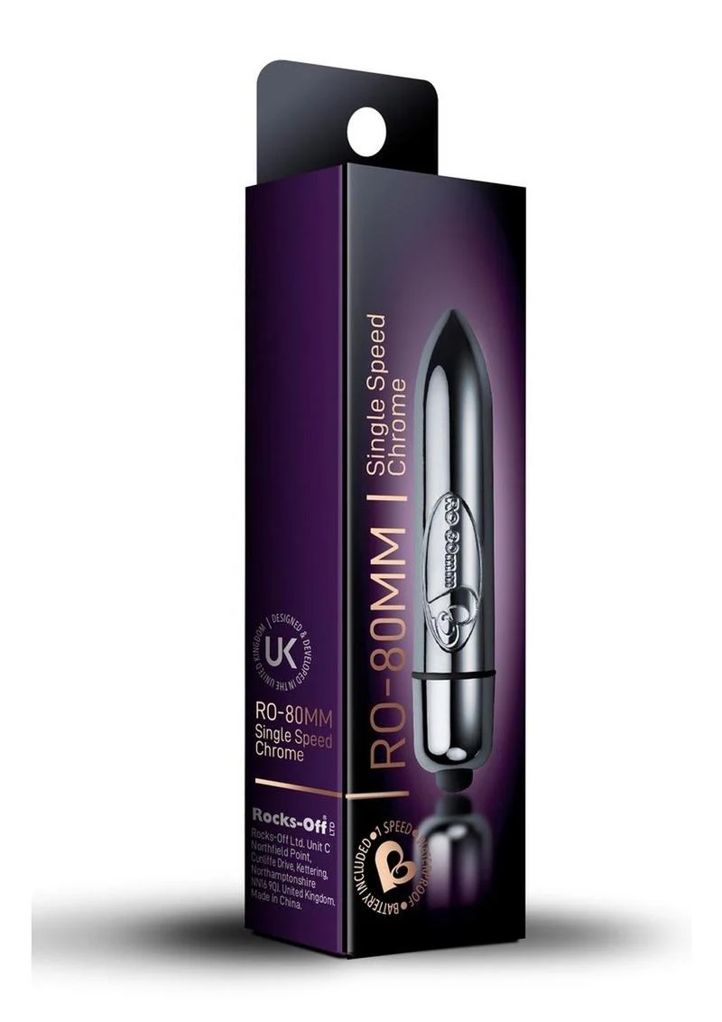 RO 80mm Single Speed Bullet Vibrator - Chrome - Image 2