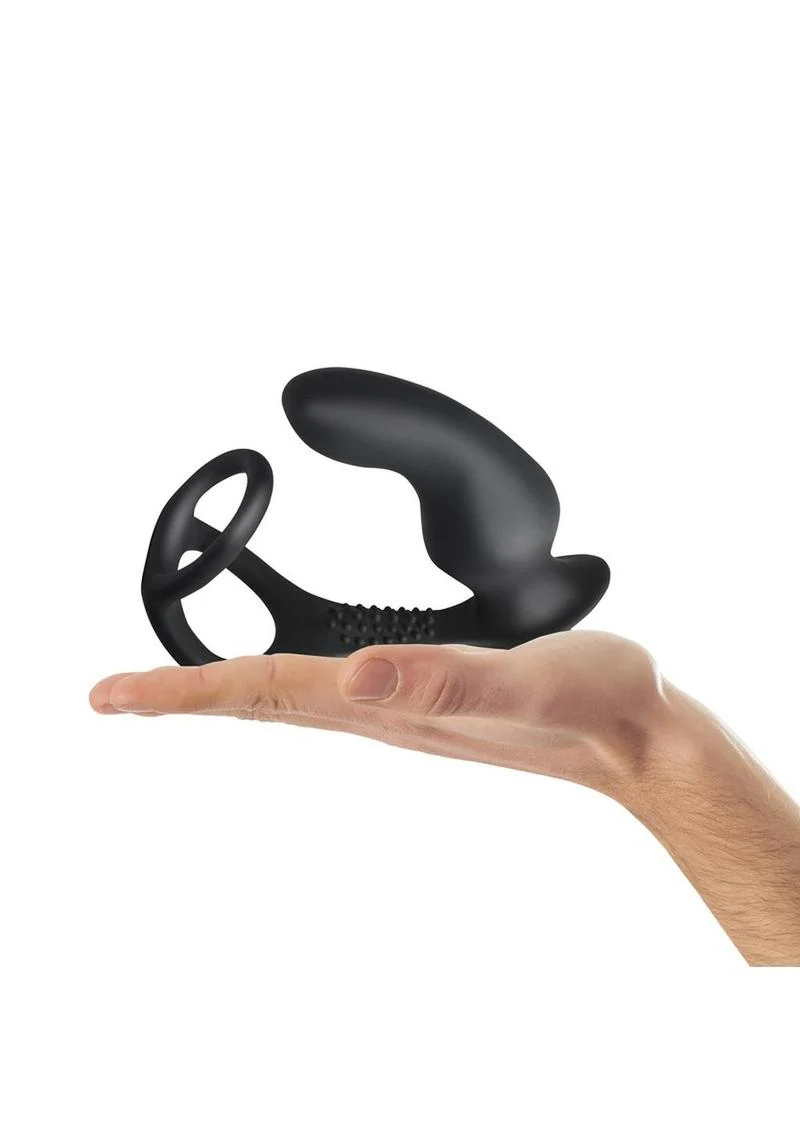 RO-Zen Pro Rechargeable Silicone Cock Ring with Vibrating Butt Plug - Image 4