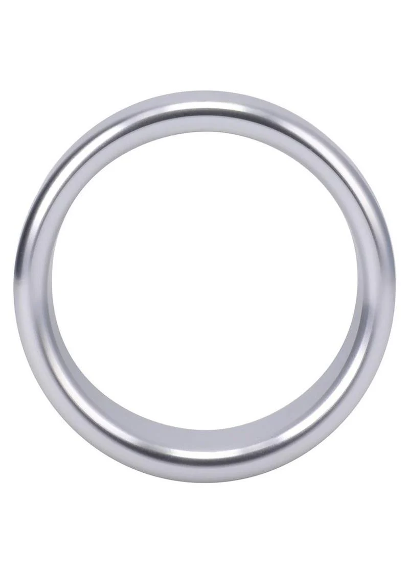 Rock Solid Brushed Alloy Aluminum Cock Ring - Image 2