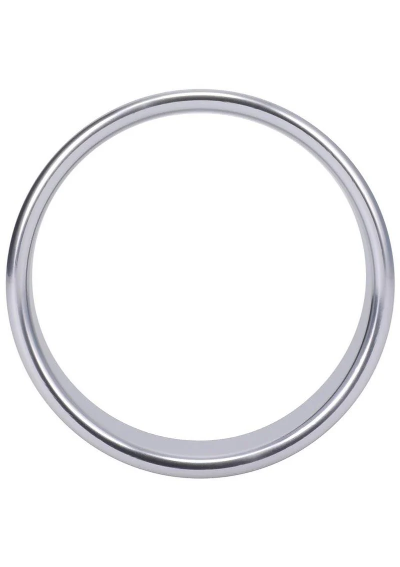 Rock Solid Brushed Alloy Aluminum Cock Ring - Image 3