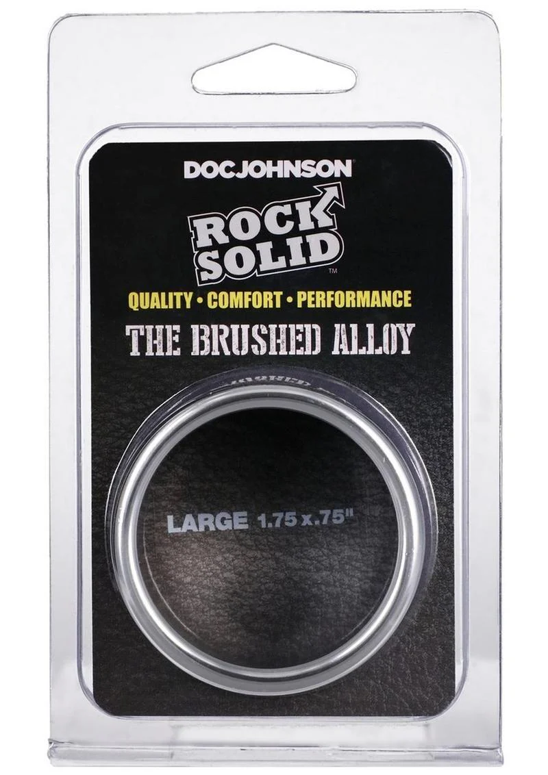 Rock Solid Brushed Alloy Aluminum Cock Ring - Image 4