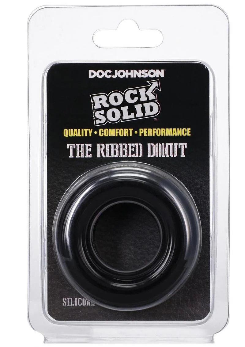 Rock Solid Ribbed Donut Silicone Cock Ring - Image 3