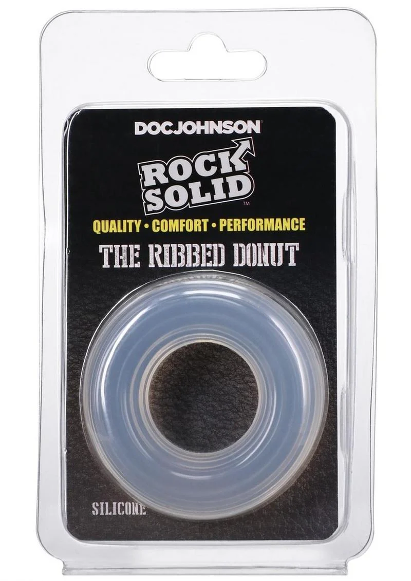 Rock Solid Ribbed Donut Silicone Cock Ring - Image 6